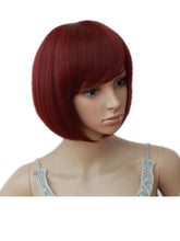Load image into Gallery viewer, Short Dark Brown, Synthetic Hair Wigs For Women