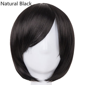 Short Dark Brown, Synthetic Hair Wigs For Women