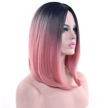 Load image into Gallery viewer, Pink Ombre, Synthetic Hair Wigs For Women